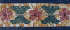 Patrón floral de Rorschach - Borde de mosaico
