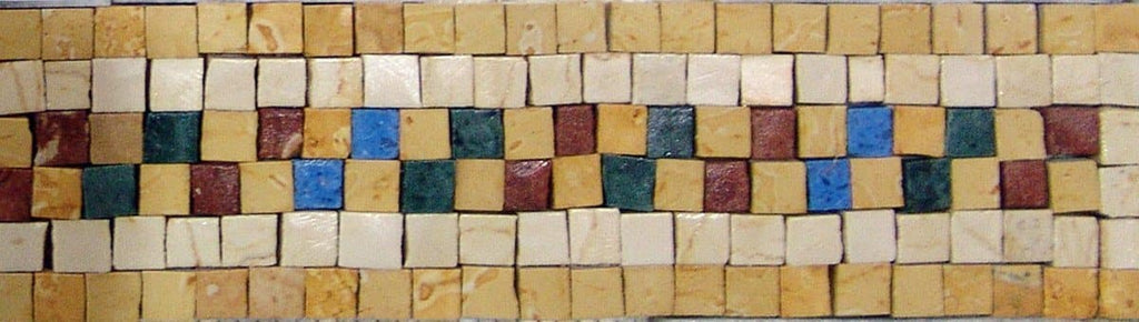 Cubes colorés - Bordure en mosaïque