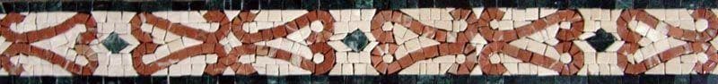 Curly Cues Border Mosaic Tile Art
