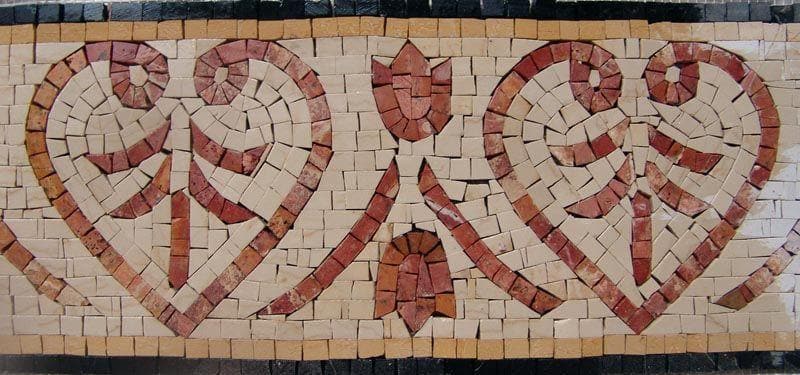 Classic Hearts Border Mosaic Artwork