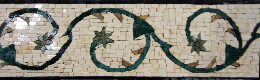 Blossoms - borda de mosaico floral