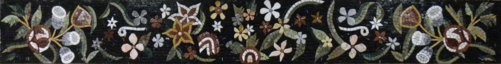 Caos floral - Arte del mosaico de la frontera