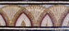 Padrões de arco - arte em mosaico de borda