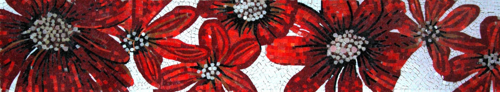 Ikebana - borda de mosaico floral