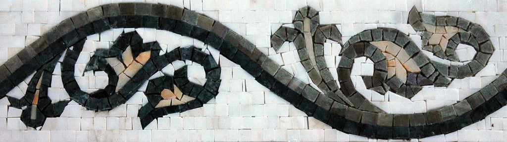 Balaustrada - arte em mosaico de borda