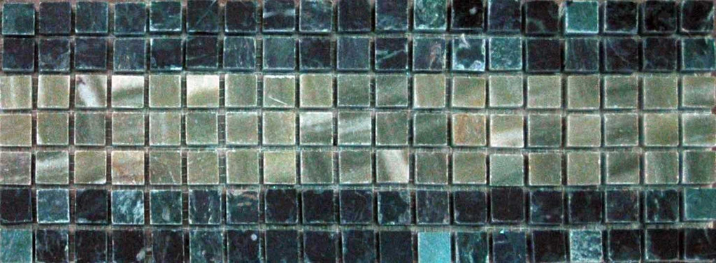Borda em mosaico - tons de esmeralda