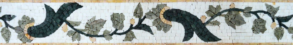 Rama floral italiana II - Borde de mosaico