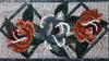 Disegno del mosaico del bordo floreale delle rose