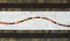 Borda de mosaico de arco-íris curvo