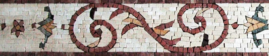 Botanical Spiral Border Mosaic Artwork