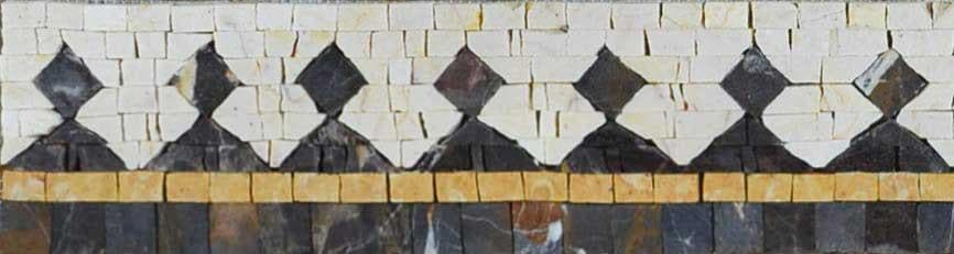 Padrão de castelo - Arte em mosaico de borda
