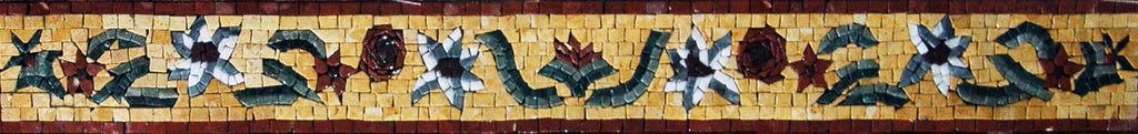 Borda de mosaico floral variado