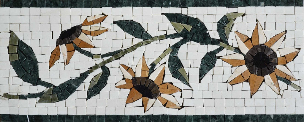 Girassol - Borda Mosaico Floral