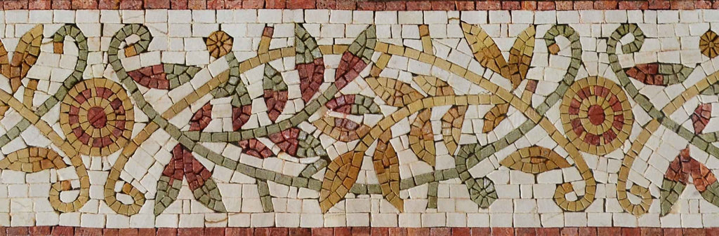 Arte em mosaico de borda de outono