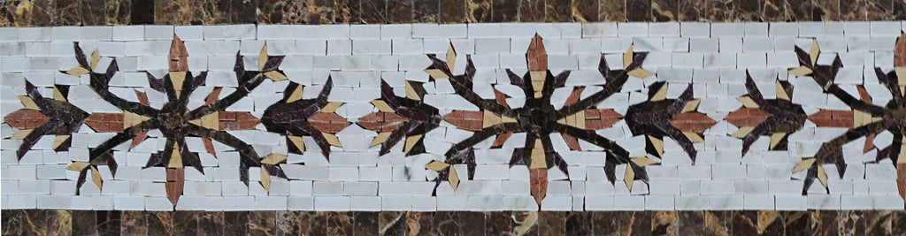 Borde de mosaico floral de Hadi