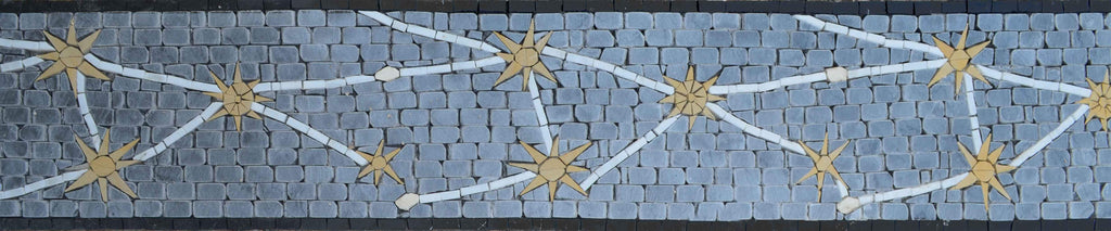 Arte em mosaico de borda de constelações estelares