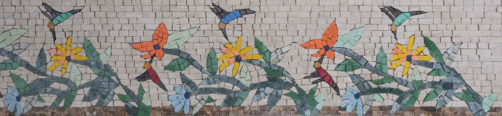 Mosaico de flores ventosas