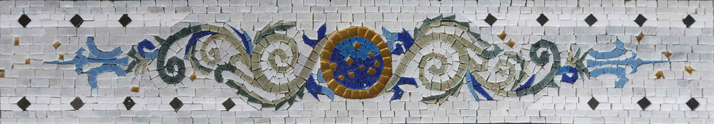 Borde de mosaico floral