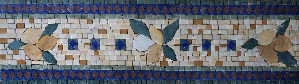 Padrão floral - desenhos de mosaico