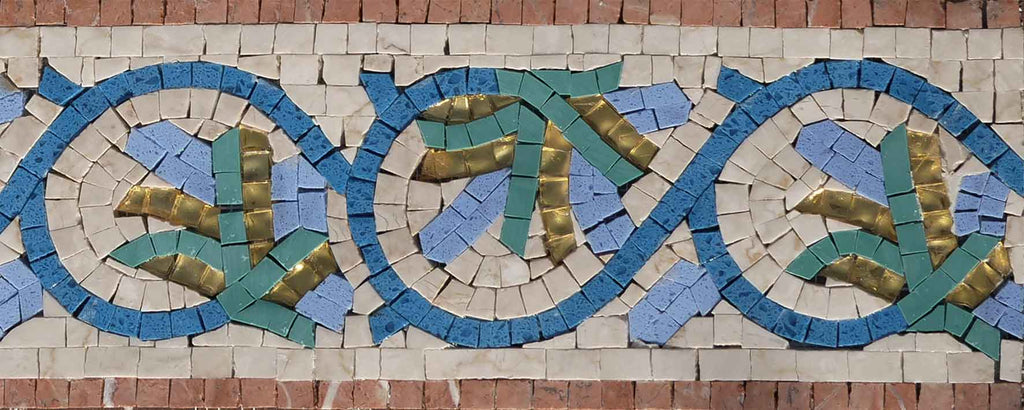 Diseño de borde - Arte de mosaico de mármol