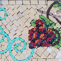 Mosaic Border - Red Grapes | Luxury Handcrafted Natural Stone