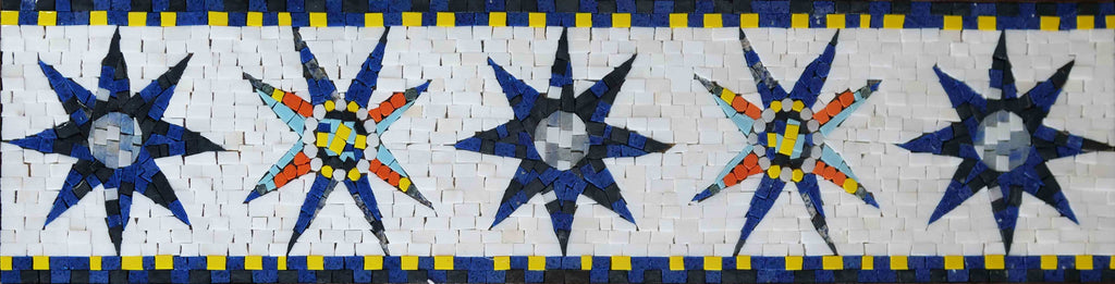 Arte em mosaico com emblema de estrela
