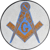 Medallón personalizado del mosaico del símbolo de masón