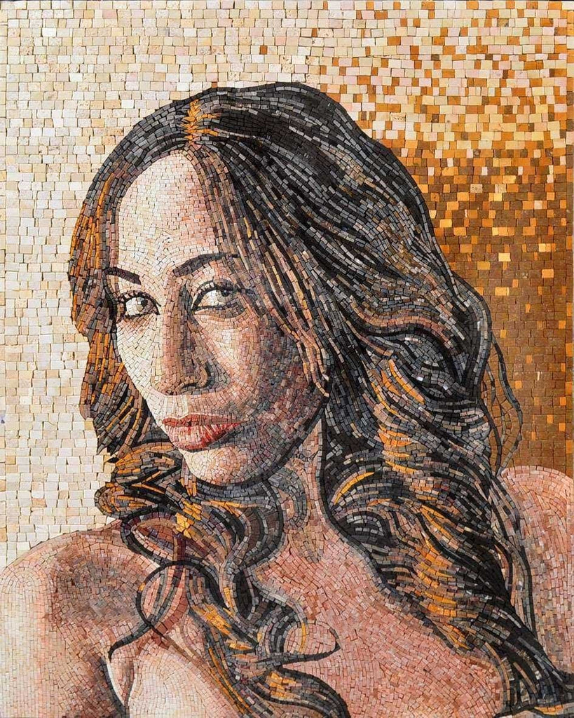 Ritratto Personalizzato Su Mosaico Di Marmo
