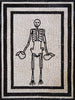 Arte de mosaico personalizado de cuerpo de esqueleto