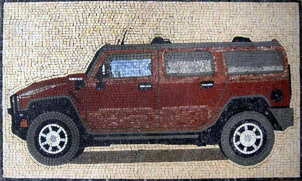 Enriched Hummer Suv - Marble Mosaic Custom - Mesh Backing