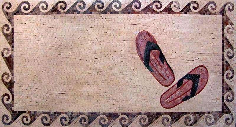 Flip Flop Mat Mosaico Contemporaneo