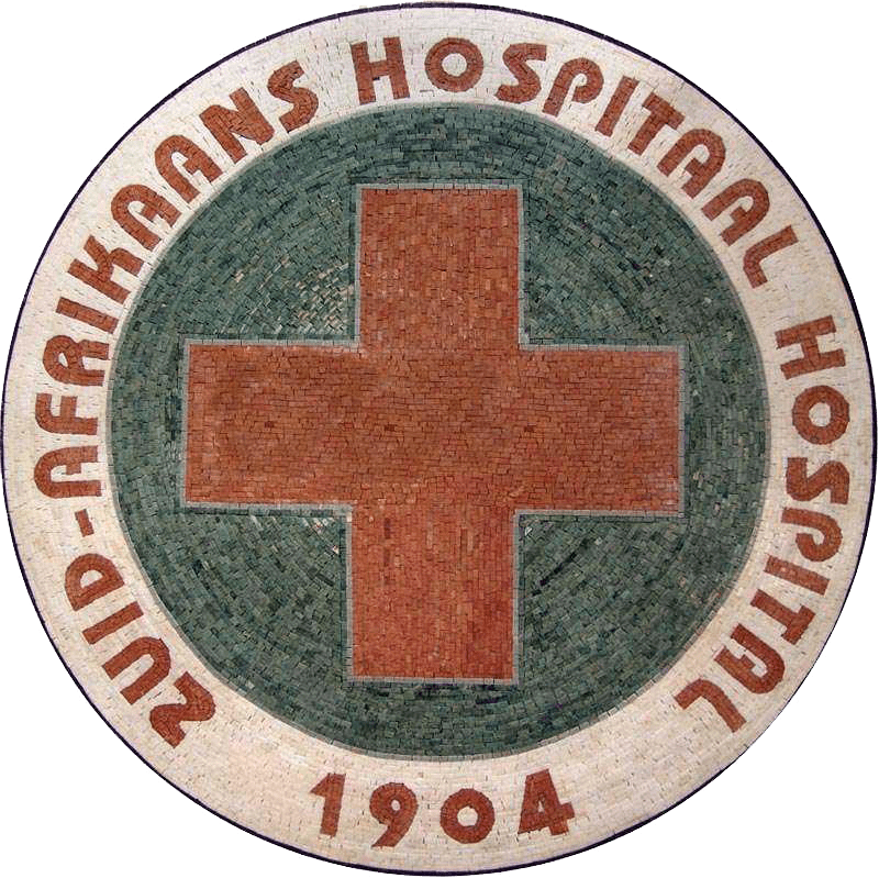 Мозаика с логотипом больницы