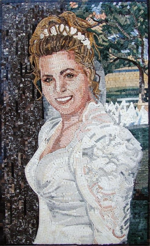 mosaico personalizado noiva