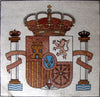 Mosaico do brasão de armas da Espanha