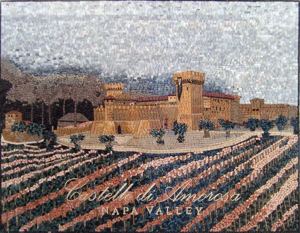 Mosaico de logotipo personalizado da Winery Village