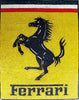 Pièce d'art personnalisée en mosaïque avec emblème jaune Ferrari