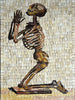 Mosaico di scheletro in preghiera di Santa Muerte