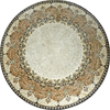 Medaglione a mosaico - Ripiano del tavolo scanalato