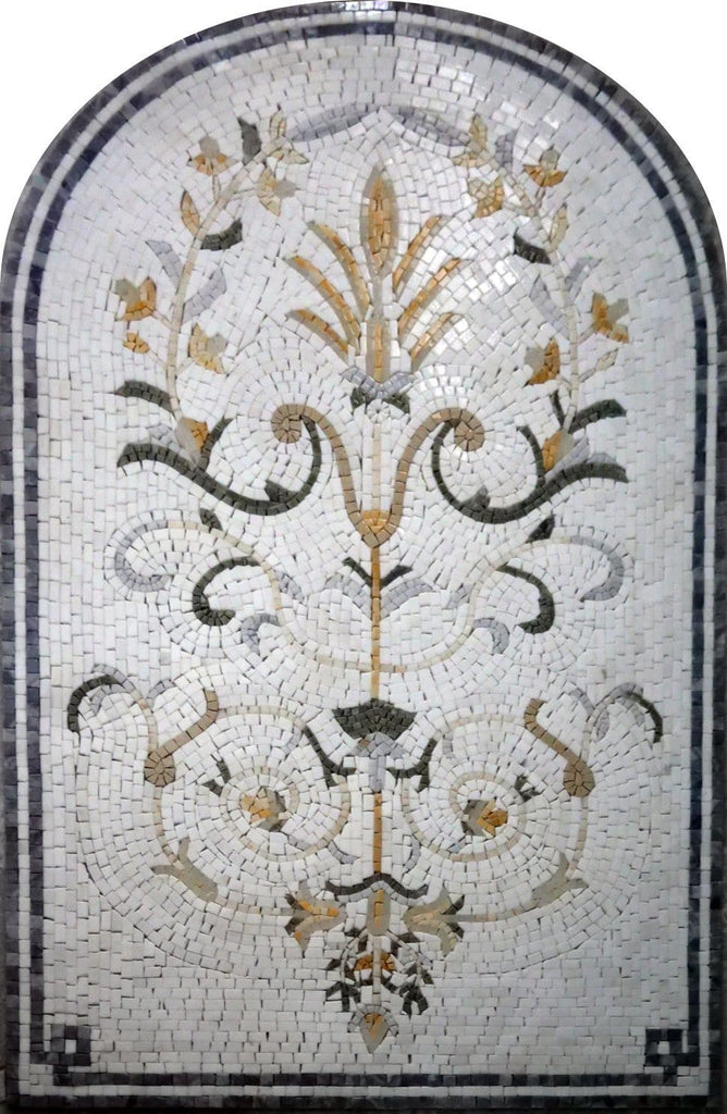 Pierres brodées - Motif de mosaïque florale