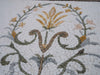Pierres brodées - Motif de mosaïque florale