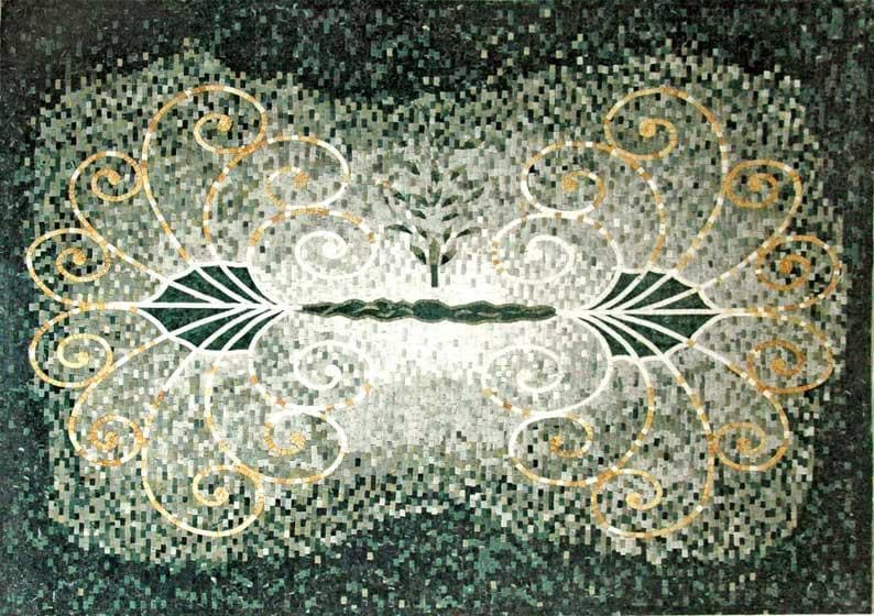 Mosaico de chão de tapete de área - Palma