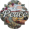 Paz" Mosaico de pedra de mármore personalizado"