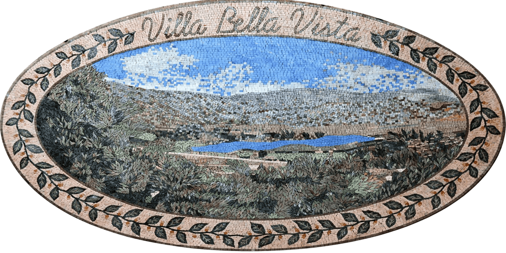 Mosaico personalizzato del segno del villaggio