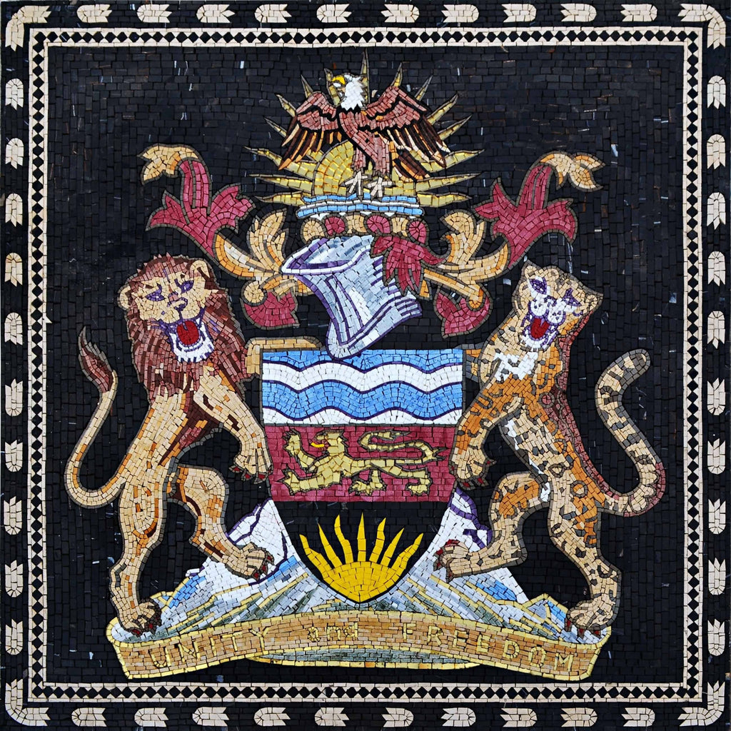 Custom Mosaics - India Coat of Arms