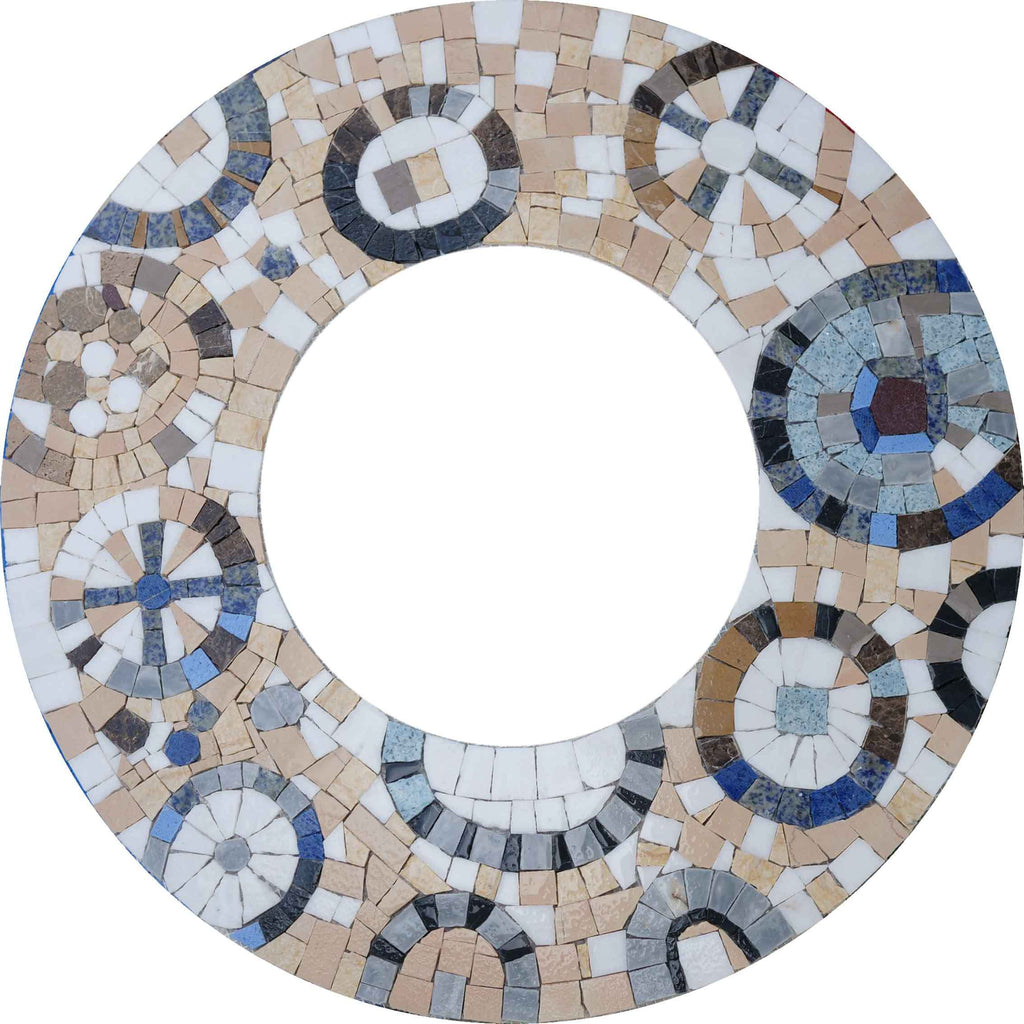 Frame Mirror Center - Mosaic Patterns