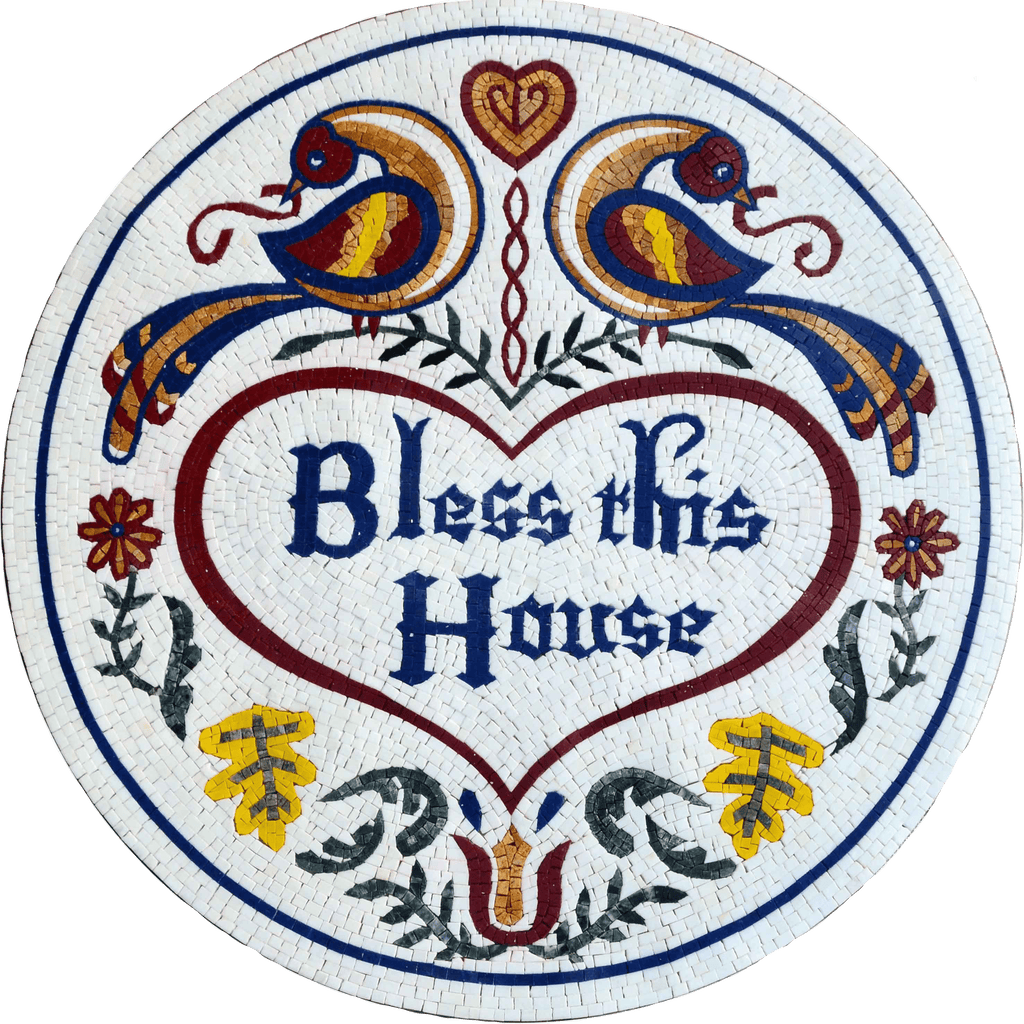 Medaglione in mosaico - Benedizione della casa