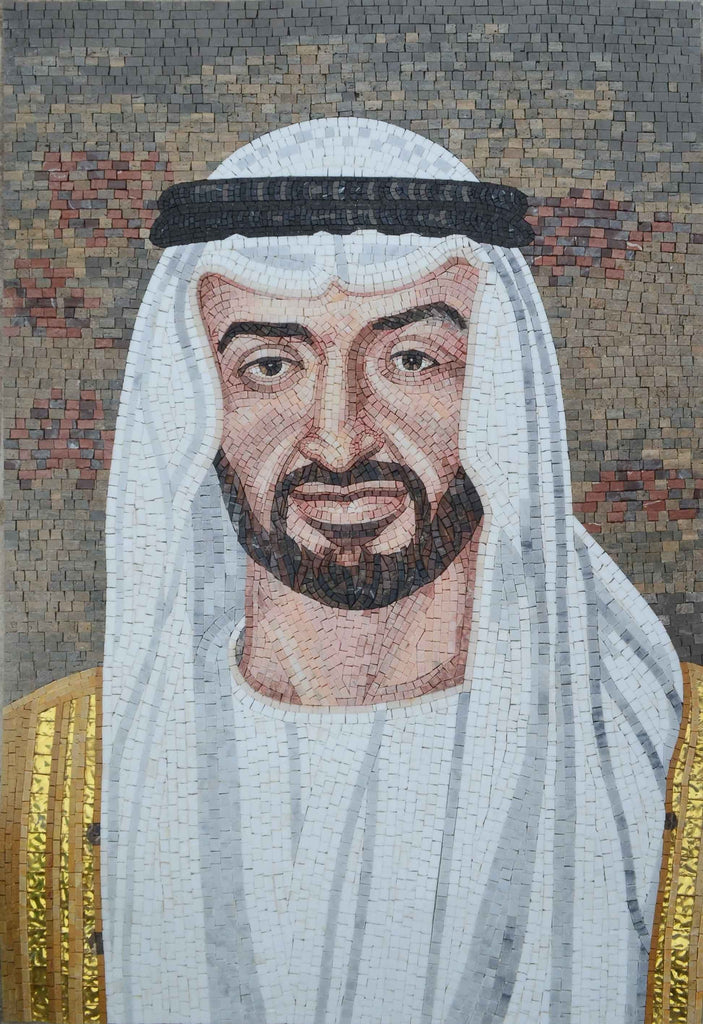 Cheikh Mohammed bin Zayed Al Nahyan Portrait Mosaïque
