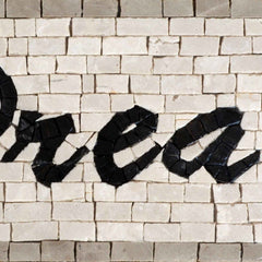Dream Script - Marble Mosaic Custom Mosaics - Mesh Backing