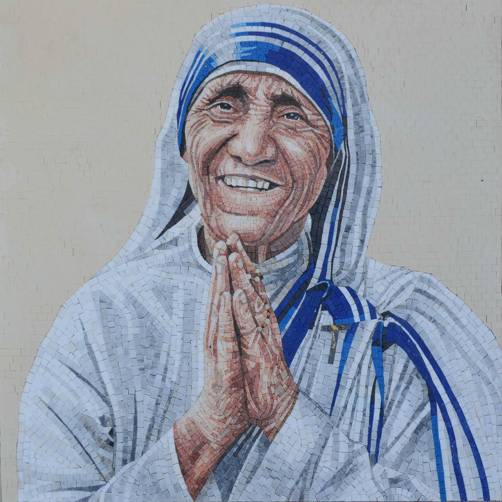 Portrait mosaïque - Mère Teresa