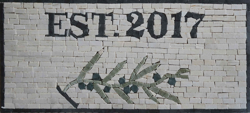 Letreiro Personalizado - Arte em Mosaico de Mármore